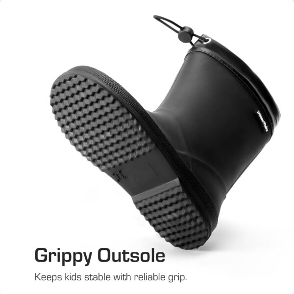 DREAM PAIRS Kids Rain Boots Boys Girls Lightweight Boots Waterproof Easy-on Outdoor Playing Rain Boot Unisex-Child - Image 3