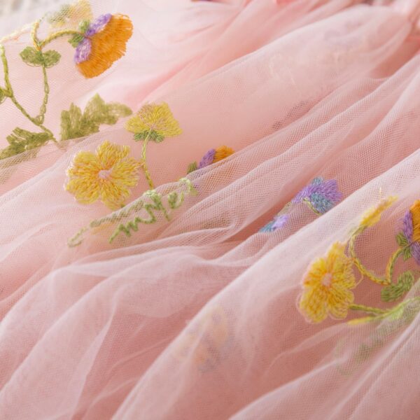 TTYAOVO Toddler Girl Dress Baby Birthday Tulle Strapless Casual Dresses - Image 6