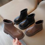 School Shoes for Girls Loafers Black Platform Booties for Toddler Girls Front Zipper Cheer Shoes Outdoor Warm Non Slip Mary Jane Shoes Girls Shoes Size 9 Toddler - Image 3