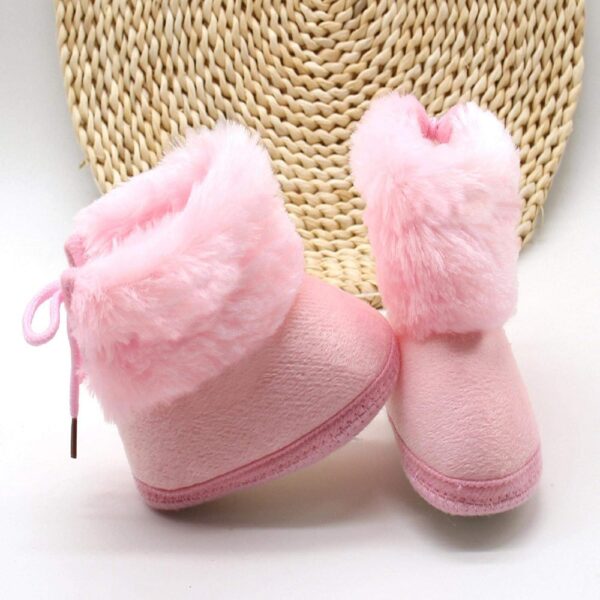 SHOBDW Girls Shoes, Baby Boys Cute Snow Soft Crib Knitting Toddler Thick Winter Warm Boots - Image 2
