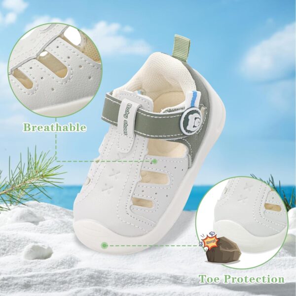 MK MATT KEELY Baby Boys Girls Sandals Toddlers Summer First Walking Shoes Kids Closed Toe Pre Walkers with Anti-Slip Rubber Sole - Image 4