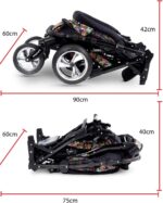 GaGaDumi Urbano 3 in 1 pram Stroller with car seat Complete Set Including Baby seat Buggy Diaper Bag rain Protection Mosquito net Solid Full Tires Gray - Image 9