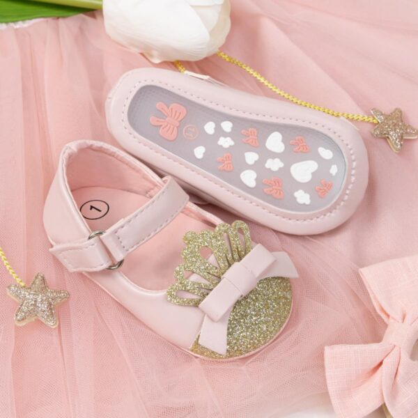 CENCIRILY Baby Girl Mary Jane Shoes Anti-Slip First Walking Bowknot Soft Sole Princess Wedding Dress Flats for 0-18 Month - Image 4