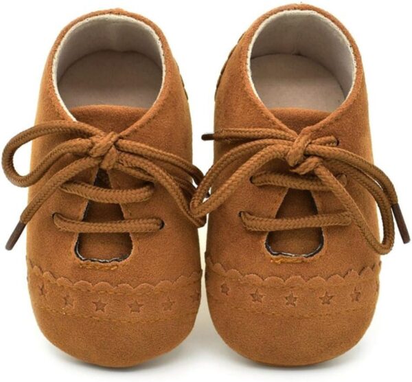 Girls Shoes, Baby Boy Fashion Sneaker Anti-Slip Soft Sole Lace Up Toddler Shoes - Image 3