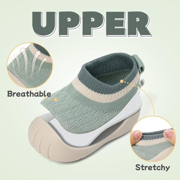 MK MATT KEELY Baby Boy Girl Shoes Toddlers Barefoot Trainers Baby Walking Sock Shoes with Anti Slip Rubber Sole - Image 3