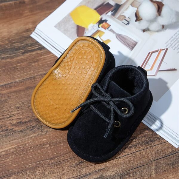 Sonsage Baby Girls Boys Boot Newborn Infant Unisex Velvet Soft Anti-Skid Rubber Sole Shoes Toddler Fleece Cozy Boots Winter Warm Prewalker Crib Shoes 3-6 month - Image 7