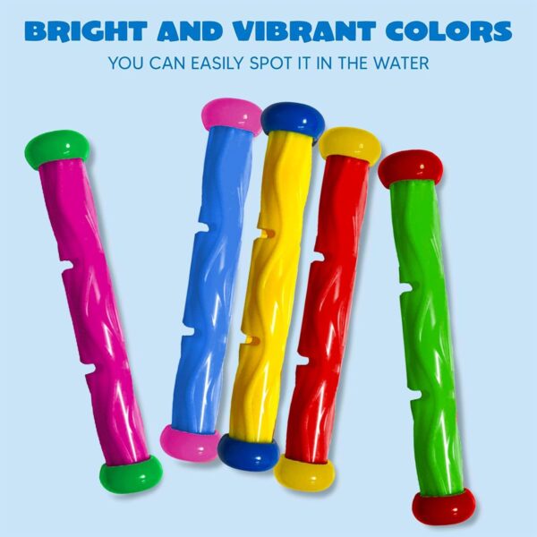 5Pcs Diving Sticks - Swimming Pool Dive Sticks Sinkers for Kids 7-12, Underwater Diving Toys Training for Girls Boys Gifts - Image 3