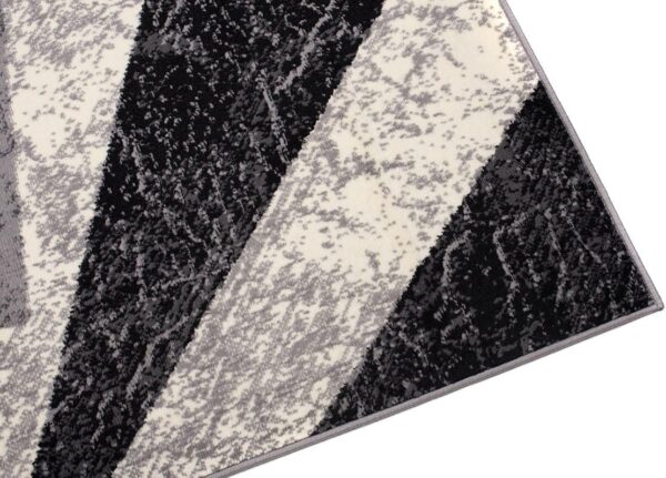 TAPISO Dream Area Rug Living Room Bedroom Short Pile Modern Light Dark Grey Square Durable Carpet Size - 140 x 200 cm (4ft7 x 6ft7) - Image 4