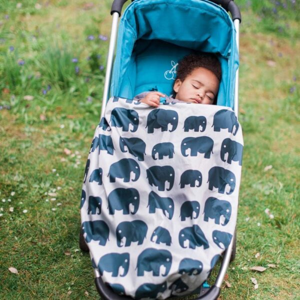 BundleBean - Babywearing Lightweight Raincover (Grey Elephant) - Waterproof & Windproof Baby Carrier, Includes Storage Bag, Silky-Soft Waterproof Fabric, Universal Fit, New Born to 4 Years Old - Image 7