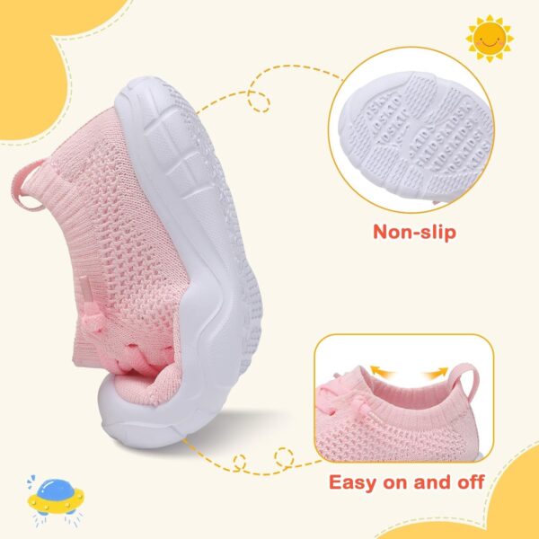 JIASUQI Toddler Shoes Boys Girls Breathable Trainers Kids Barefoot Sneakers Slip on Athletic Shoes - Image 3