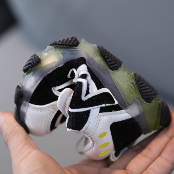 Toddler Light Up Trainers Slip On Mesh Breathable Little Boys Glitter Sneakers Casual Baby Girls Tennis Shoes Running Flashing Lightweight Outdoor - Image 7