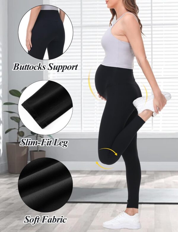 Maternity Leggings Over Bump Yoga Pants Women Soft Belly Support Pregnancy Trousers High Waisted Stretchy Workout Leggings S-XL - Image 4