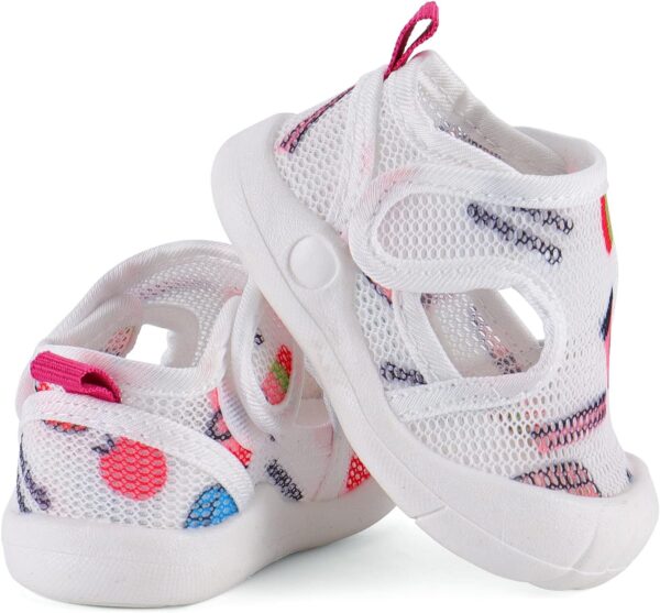 LACOFIA Baby Boys Girls First Walking Shoes Infant Toddler Anti-Slip Breathable Mesh Trainers - Image 4