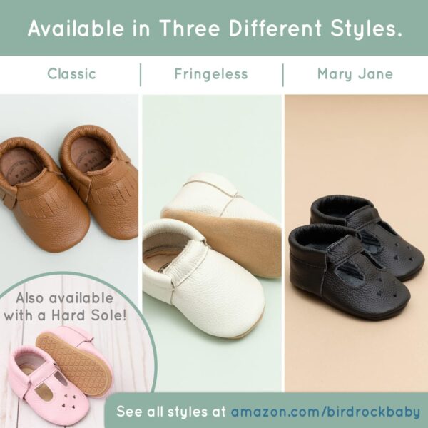 BirdRock Baby Moccasins - Premium Soft Sole Leather Boys and Girls Shoes for Infants, Babies, & Toddlers - Image 6