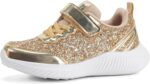 LUCKY STEP Kid's Glitter Fashion Sneakers Sparkly Princess Tennis Bling Shiny Sequins Athletic Walking School Shoes for Children/Boys/Girls