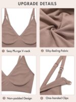 MOMANDA Women's Seamless Nursing Bras Ribbed Maternity Bralette Wireless Breastfeeding Non Padded Sleep Bra - Image 6