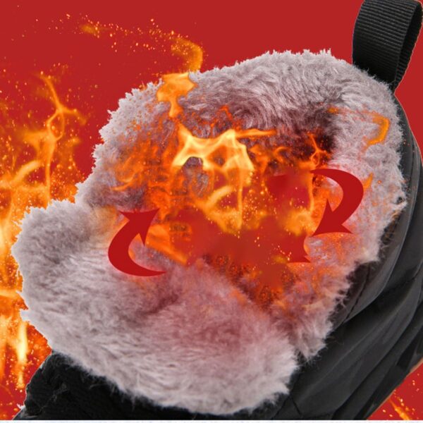 Black Sneaker for Boys Children's Cotton Shoes New Children's Snow Boots Boys Outdoor Cotton Shoes Padded Warm Winter Boots Boys Trainers Size 4 - Image 2