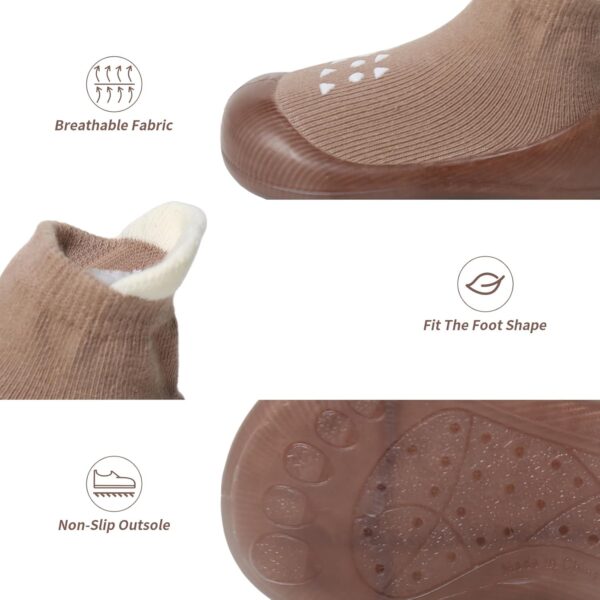 Baby Sock Shoes Infant First Walking Shoes Non Slip Rubber Sole Sneakers Outdoor Shoes for Toddlers Baby Boys Girls - Image 6