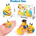 SCIONE 12PCS Rubber Ducks Bath Toys Colorful Bath Ducks Toys for Baby Shower Awards Easter Party Bag Fillers for Kids Classroom Gift Exchange - Image 2
