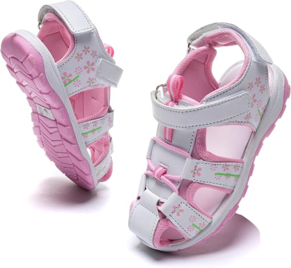 Daclay Girl's Sandals Soft Sole White Princess Comfortable Boys Kids Sandals - Image 3