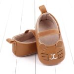 Spring and Summer Children Baby Toddler Shoes Boys and Girls Casual Shoes Flat Soles Light and Comfortable Solid Color Cartoon Cat Shape Extra Wide Boy Shoes - Image 5