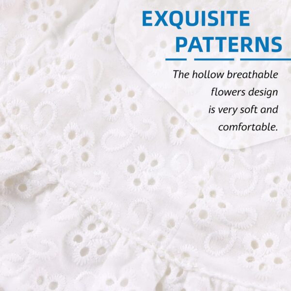 XIAOHAWANG Baby Girl Sun Hat Embroidered Flowers Toddler Bucket Hats Summer Cap for Infant Girls - Image 3