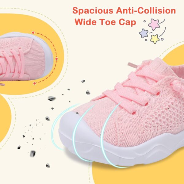 JIASUQI Toddler Shoes Boys Girls Breathable Trainers Kids Barefoot Sneakers Slip on Athletic Shoes - Image 4