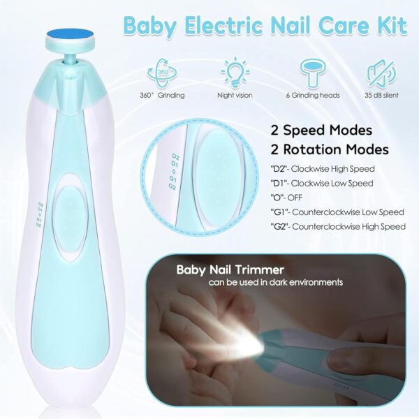 Baby Healthcare and Grooming Kit, Portable Baby Safety Care Set, Baby Essentials kit for Newborn (Blue 26 in 1) - Image 6