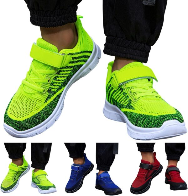 Girls Boys School Shoes - Girl's Cute Sneaker Toddler Little Kids Shoes Kids Athletic Shoes School Pe Gym Sneakers Soft Dance Plimsolls Walking Shoes Little Kid/Big Kid - Image 2