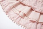 Beganly Girls Elegant Lace Princess Dress Toddler Vintage Pom Pom Flutter Sleeve Party Dresses - Image 7