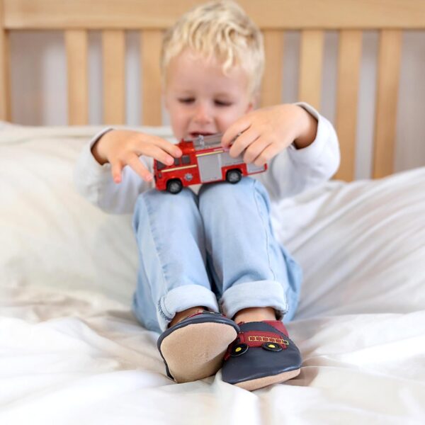 Dotty Fish Baby Boy's Fire Engine First Walker Shoe - Image 3