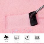 Living Room Rug, Thick Pile Plush Area Rugs,Anti-Slip Rugs for Living Room,Bedside,Kids Room,Bedroom Big Carpet (Pink,160x230 cm) - Image 5