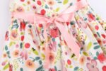 SMILING PINKER Toddler Baby Girls Dress Ruffle Sleeve Cotton Flower Print Sundress - Image 3