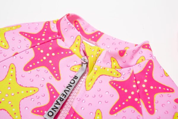 BONVERANO Infant and Baby Girl Swimsuits/Rashguard One Piece UPF 50+ Sun Protection Ruffle Zipper with Sun Cap. - Image 5