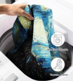 Round Rugs Living Room Starry-Night - 120cm Art Round Rugs Non Slip Area Rugs for Bedroom 402-03120 - Image 7