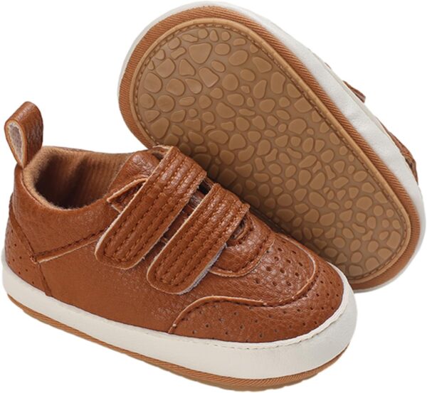 Toddler PU Sneakers Infant Baby Boy Girl Prewalkers Non Slip Rubber Sole Crib Trainers First Walking Shoes Sneakers - Image 4