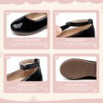 CENCIRILY Toddler Little Girl Mary Jane School Shoes Soft Anti-Slip Sole Hook and Loop Wedding Dress Flat - Image 3