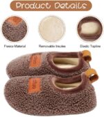 Dream Bridge Kids Sherpa Fleece Slippers with Anti-Slip Sole for Boys Girls - Image 3