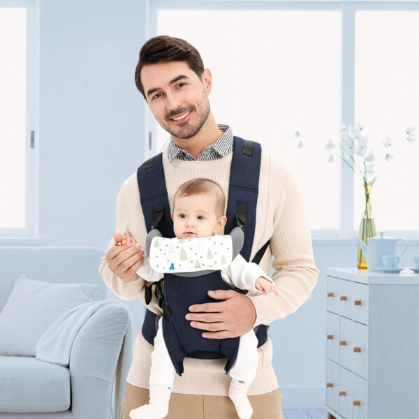 IULONEE Baby Carriers from Newborn Ergonomic Toddlers Carrier Front & Back Carry Baby Holder Carrier Sling for Toddlers 3-36 Months (3-15kg) Dark Blue - Image 7