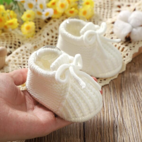 DovFanny Baby Booties Newborn Baby First Shoes Cozy Warm Knit Soft Booties for Toddler Infant Boy Girl - Image 4