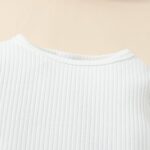 Baby Girl Clothes Ruffle Tops Long Sleeve and Pink Shorts Toddler Baby Girl Outfit Set - Image 2