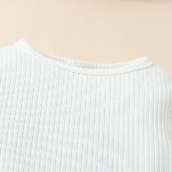 Baby Girl Clothes Ruffle Tops Long Sleeve and Pink Shorts Toddler Baby Girl Outfit Set - Image 2