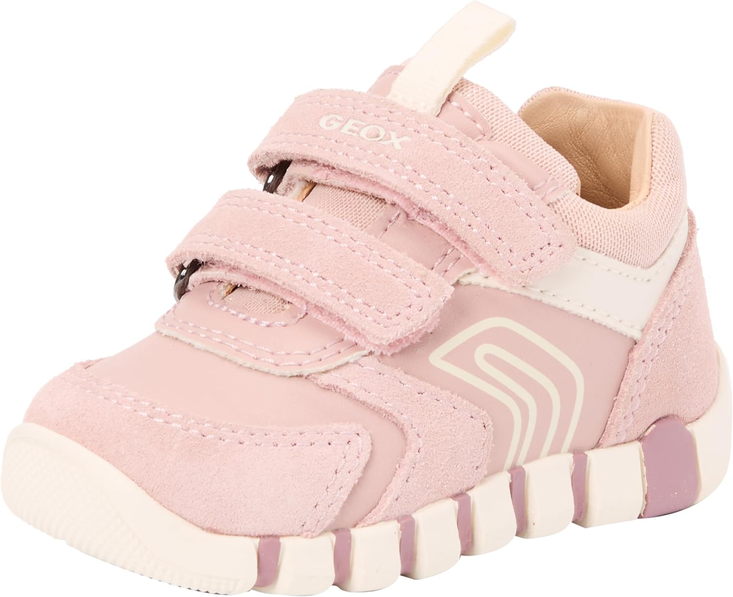 71RnelaCJ4L._AC_SL1500_.jpg Geox Baby B IUPIDOO Girl C Sneaker, 1 UK Child Pink - Image 1