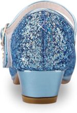 Lanivic Girls Princess Shoes Sequins Sweet Bows High Heels Wedding Party Dress Shoes Dance Bright Diamond Cosplay Christmas Festival Shoes Pink Blue Purple Gold Silver - Image 3