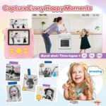 Kids Camera for Girls Boys, Kids Instant Print Camera Toy for 3-14 Year Old, 1080P HD Kids Digital Camera with Photo Paper Birthday Gifts for 3 4 5 6 7 8 9+ Year Old Girl 6 Colour Pens 32GB SD Card - Image 5