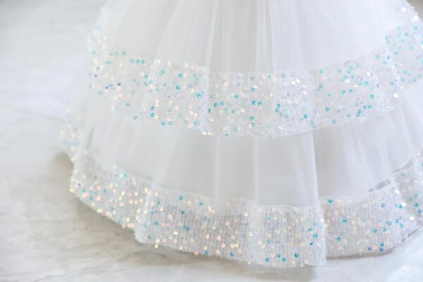 Belovecol Baby Girls Sequin Dress Bowknot Tulle Embroidery Dresses Toddler Formal Baptism Dresses 12M to 5T - Image 5