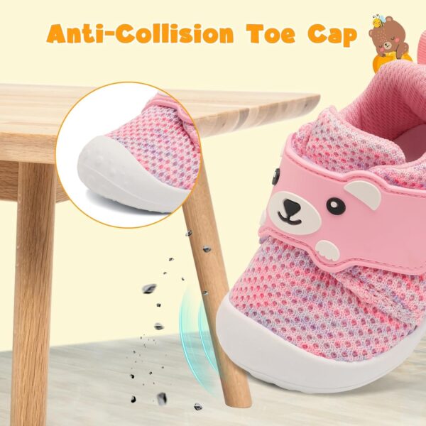JOINFREE Baby Walking Shoes Wide Toddler Boys Girls Infant Sneakers Breathable Barefoot Slip On Tennis Crib Shoes - Image 5