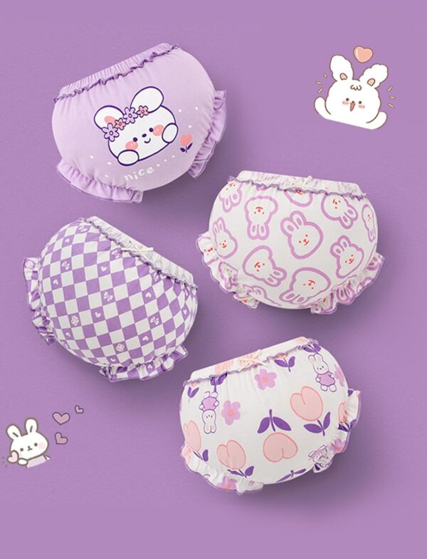 Happy Cherry - Baby Girls Boys Knickers Infant Ruffle Bloomer Shorts Panties Newborn Biefs Cotton Training Pants Toddler Underwear Little Kids Cute Pattern Breathable Soft Diaper Cover for 0-6 Years - Image 6