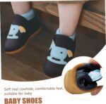 Baby Shoes Soft Sole Leather Baby Walking Shoes with Pony Pattern, Waterproof Non-Slip First Walking Toddler Moccasins for Learning to Crawl, Walk, Run, S Baby Boys' Shoes - Image 4