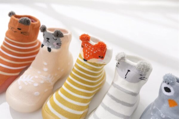 Baby Little Girls Boys Socks with Grips All Weather Moccasins Anti-Slip Fuzzy Slipper Floor Breathable Baby Registry Gifts - Image 4